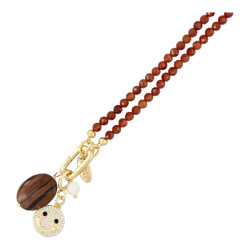 Ketting halfedelsteen facet...