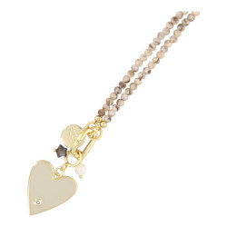 Ketting halfedelsteen facet...