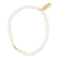Armband zoetwaterparel met...