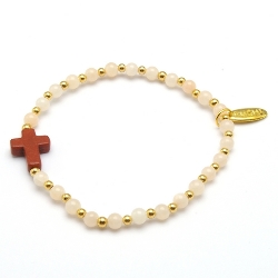 Armband facet 6mm (champagne)