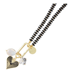Ketting halfedelsteen onyx...