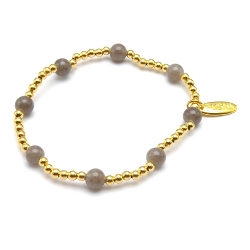 Armband facet 6mm (champagne)