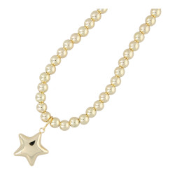 Ketting 8mm 14krt verguld...