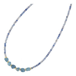 Ketting halfedelsteen blue...