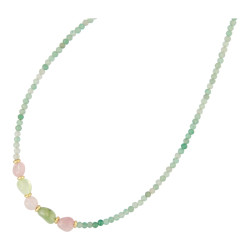Ketting halfedelsteen green...