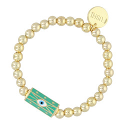 Armband 14krt goud 8mm met...