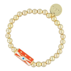 Armband 14krt goud 8mm met...