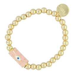 Armband 14krt goud 8mm met...