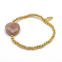 Armband facet 6mm (champagne)