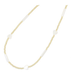 Ketting 3mm 14krt en schelp...