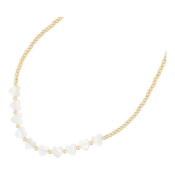 Ketting 4mm 14krt en schelp...