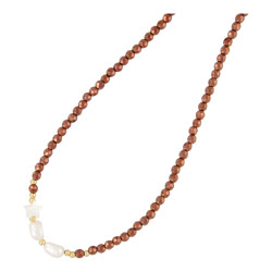 Ketting metallic facet...