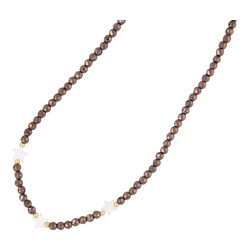 Ketting facet brons met...