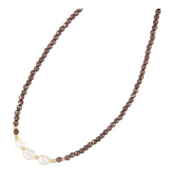 Ketting metallic facet en...
