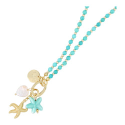 Ketting 4mm steenkralen...