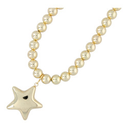 Ketting 10mm 14krt verguld...