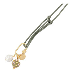 Ketting touw geknoopt groen...