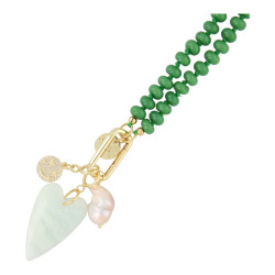 Ketting glaskralen groen...