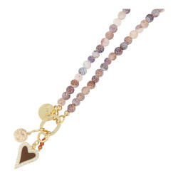 Ketting halfedelsteen mat...