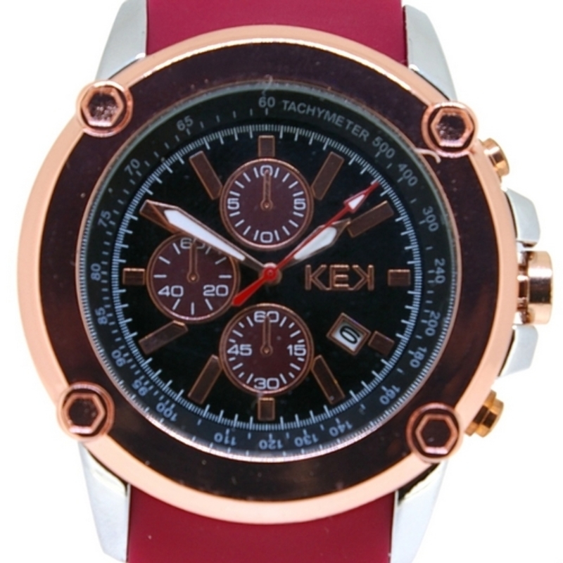 KEK horloge unisex rood/zwart