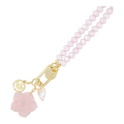 Ketting facetgeslepen glas...