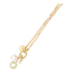 Ketting schelp beige met...