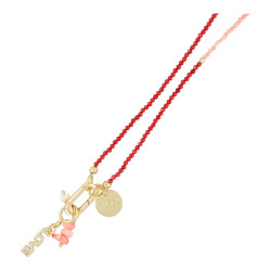 Ketting koraal 2mm oranje...
