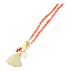 Ketting koraal oranje met...