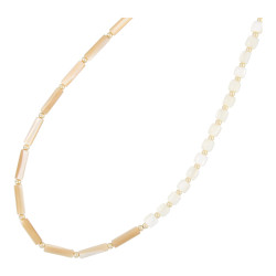 Ketting schelp beige en wit