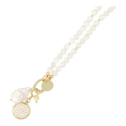 Ketting 6mm facet schelp...