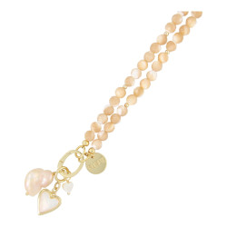 Ketting 6mm facet schelp...