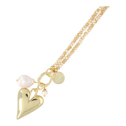 Ketting 3x4mm donut schelp...