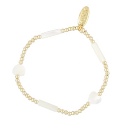 Armband 3mm 14krt en schelp...