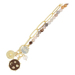 Ketting halfedelsteen en...