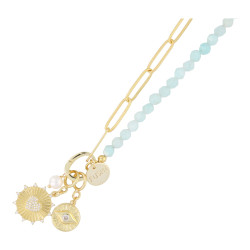 Ketting halfedelsteen en...
