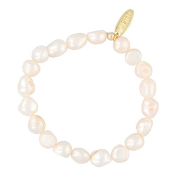 Armband zoetwaterparel wit