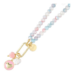 Ketting 8mm glaskralen...