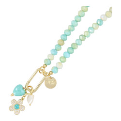 Ketting 8mm glaskralen...