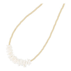 Ketting 3mm 14krt en schelp...