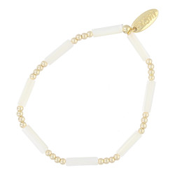 Armband 3mm 14krt en schelp...