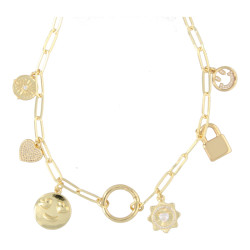 Ketting schakel metaal goud...