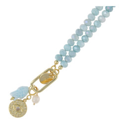 Ketting 8mm glaskralen...