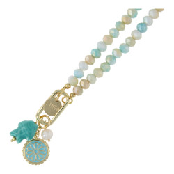 Ketting 8mm glaskralen...