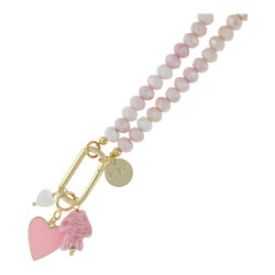 Ketting 8mm glaskralen...