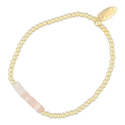 Armband halfedelsteen pink...