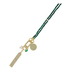 Ketting halfedelsteen 3mm...