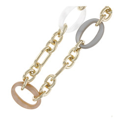 Telefoonkoord resin en goud...