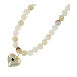 Ketting halfedelsteen 12mm...