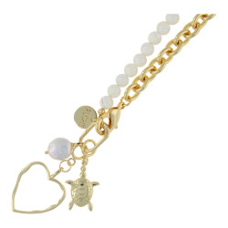 Ketting schelp wit en...