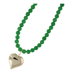 Ketting halfedelsteen 8mm...